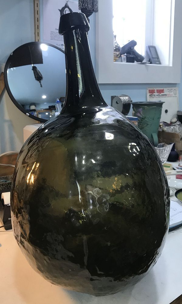 210204-1 Olive Oval Demijohn Bottle