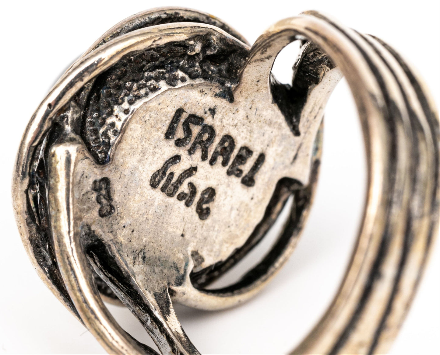 SZ 6 .925 Pearl & Black CZ Ring