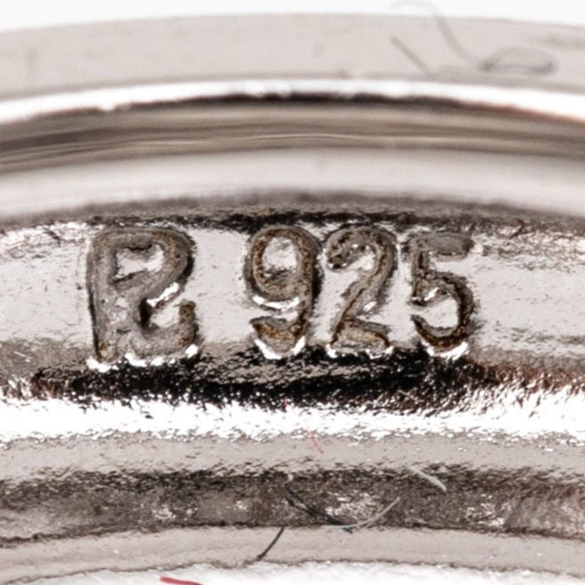 SZ 8 .925 Black Enameled Ring