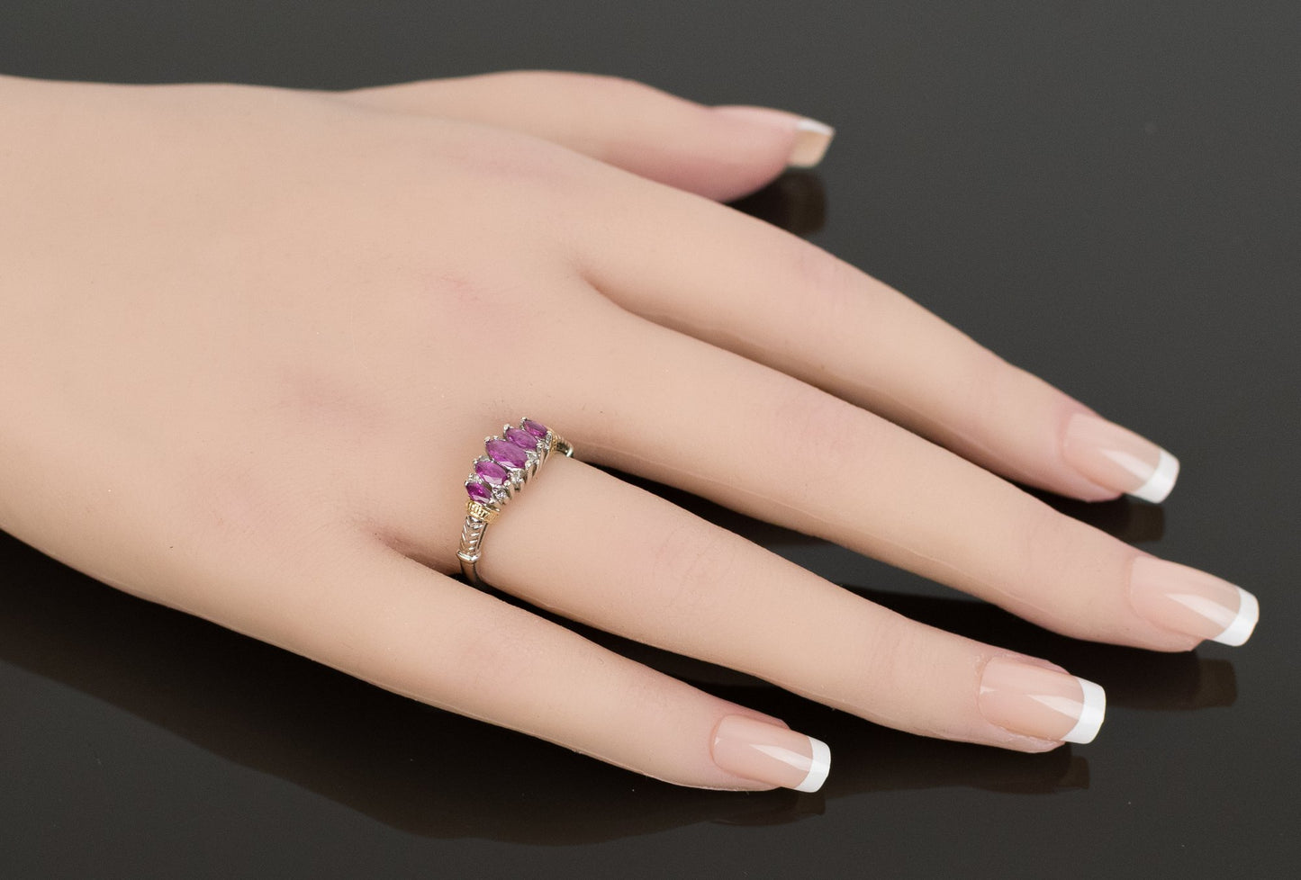 Size 8 14k Ruby & Diamond Ring