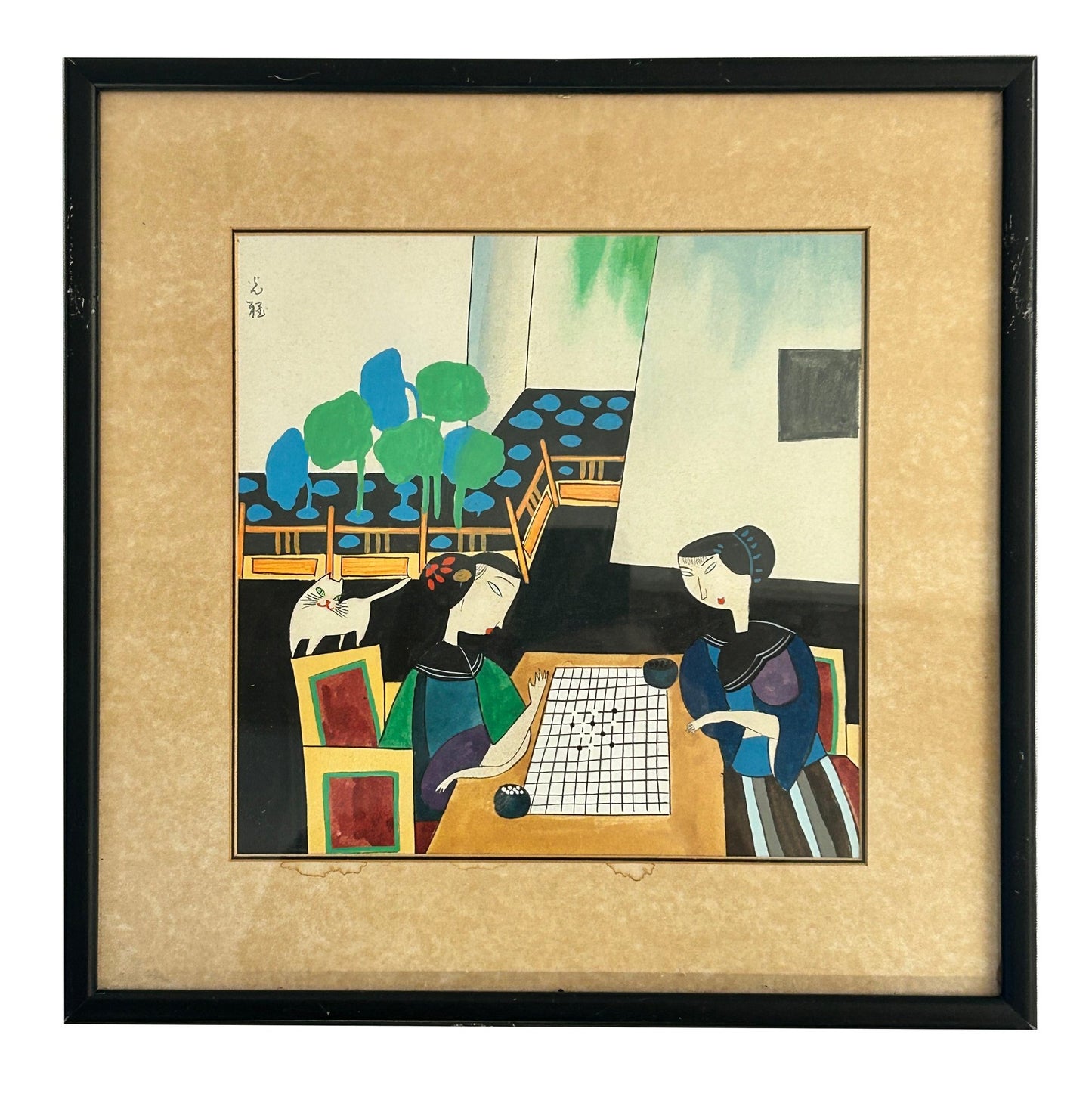 250514-1 Artist Hu Yongkai "Two Ladies Playing Go"