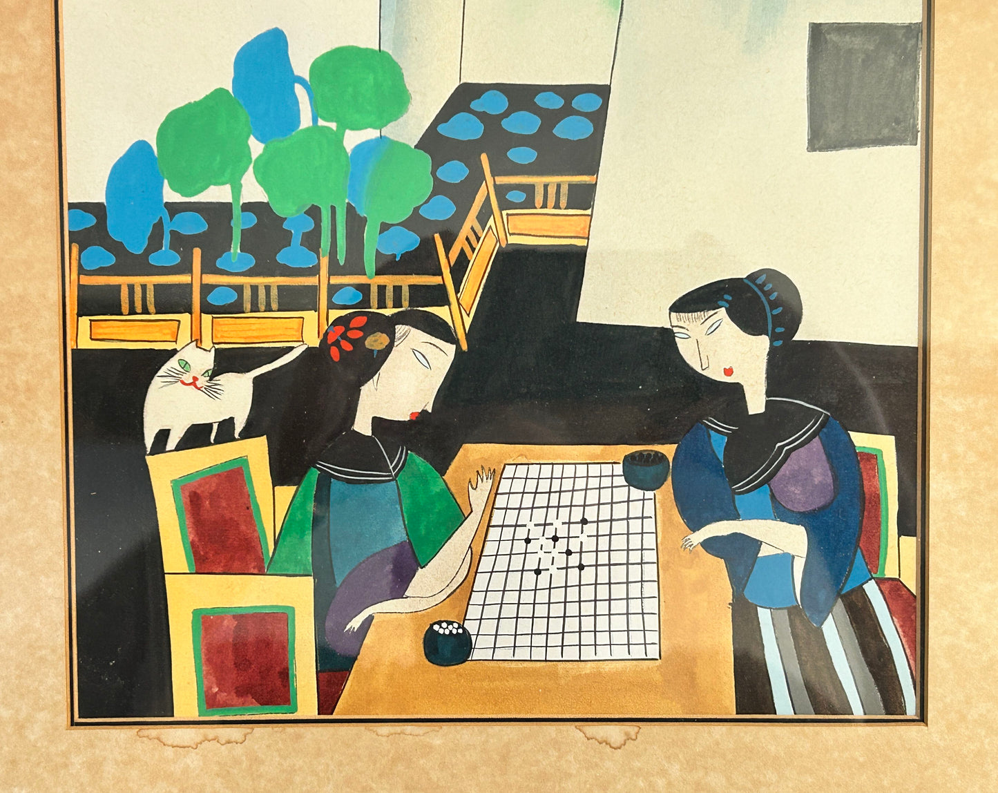 250514-1 Artist Hu Yongkai "Two Ladies Playing Go"