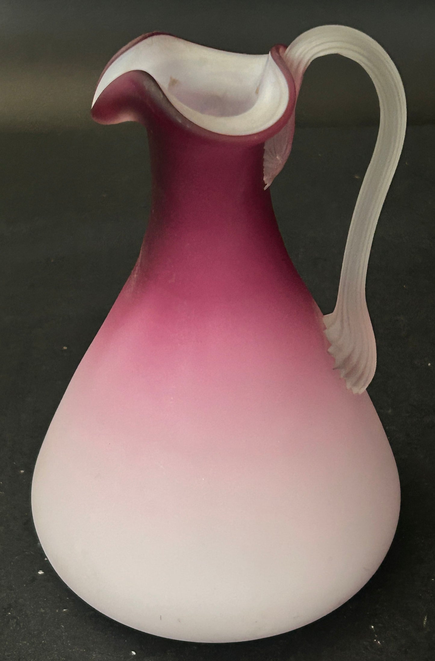 250514-6 Lavender Ombre Satin Glass Pitcher
