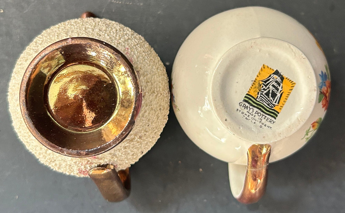 250716-28B Antique Copper& Pink Creamer