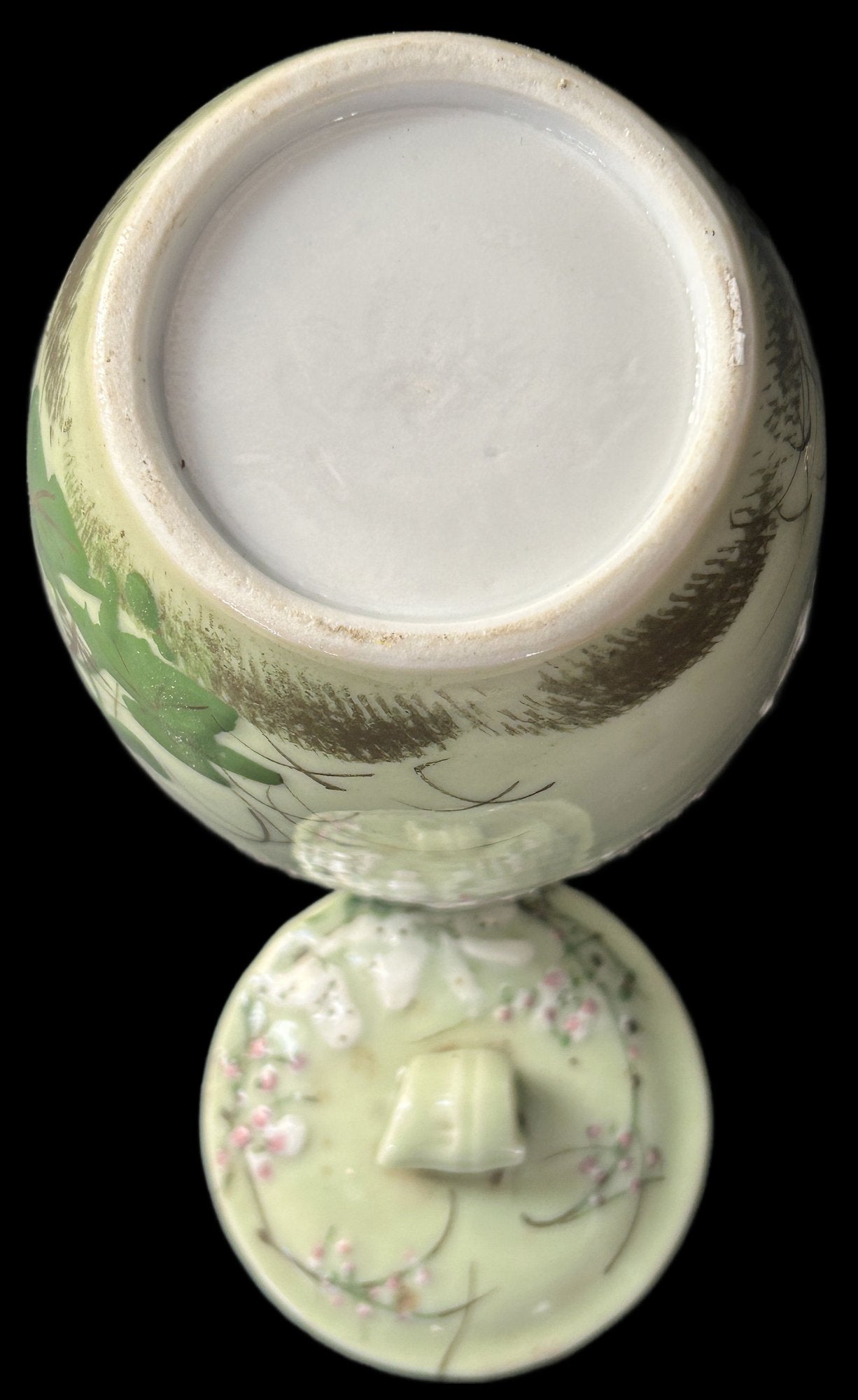 Antique Japanese Celadon Ginger Jar