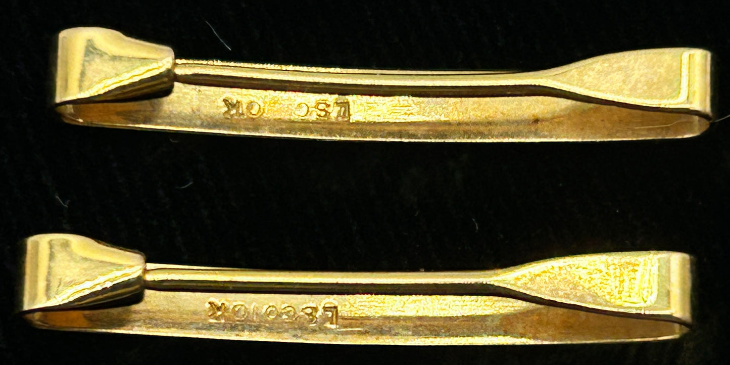 250514-16 Pair Edwardian 10K Collar Pins