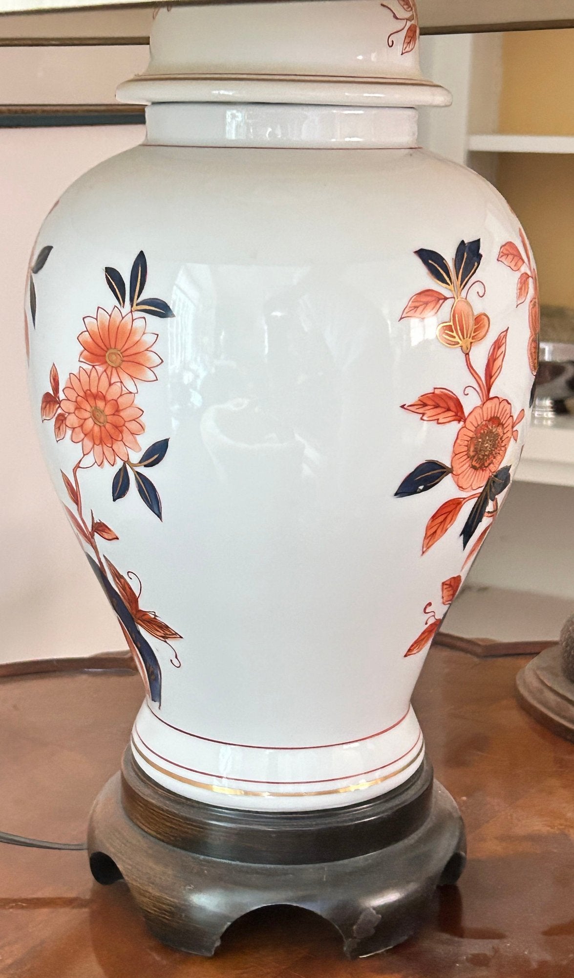 250814-7 Asian Porcelain Ginger Jar Lamp