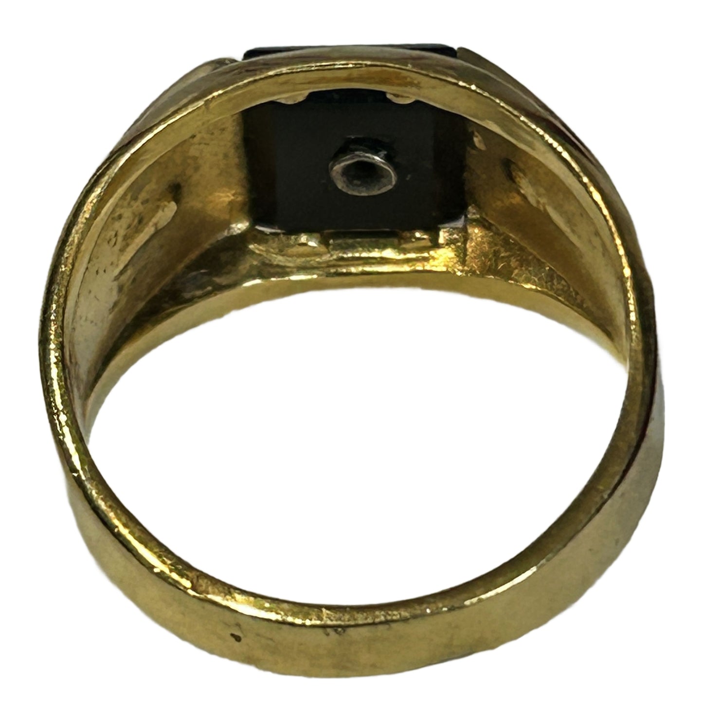 Size 9 18K Men's Onyx & Diamond Ring
