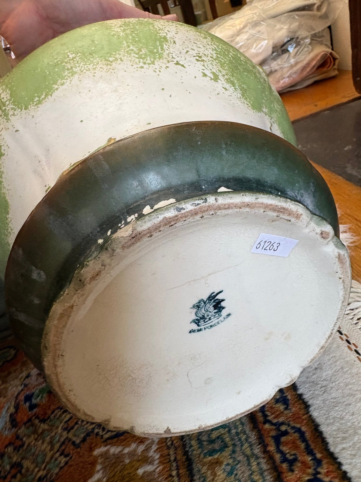 260830-3A Majolica Baluster-Form Vase
