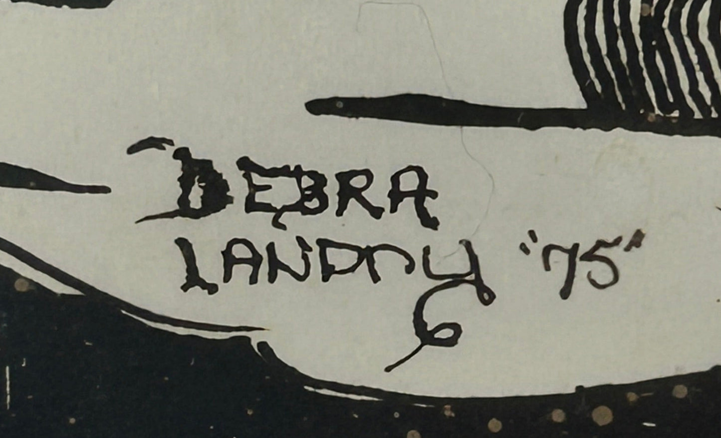 240905-5 Indian Weaving Basket - Original Pen & Ink