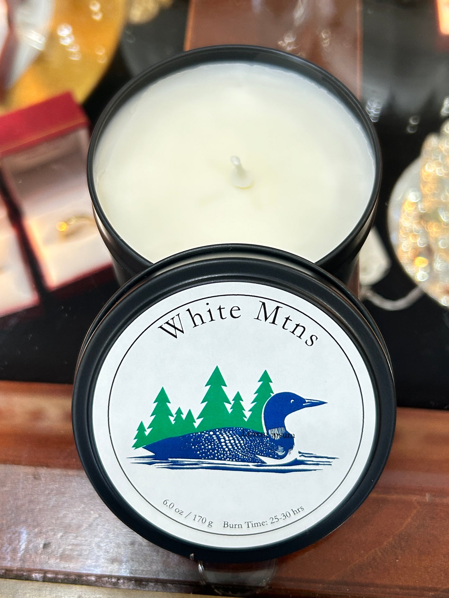 White Mtns Travel Tin Candle