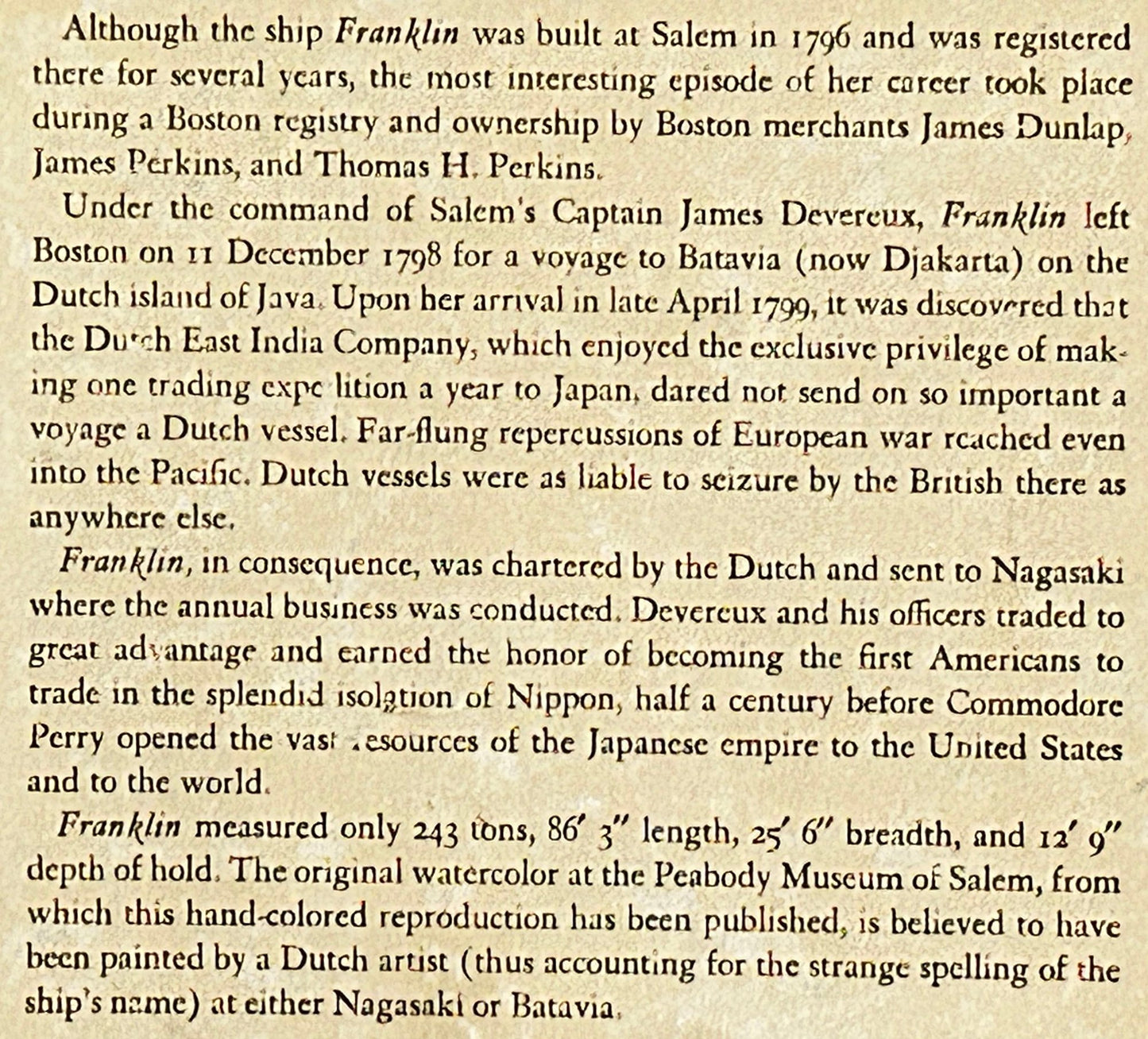 250806-29 The Francklin Hand-Colored 28.25" x 25"H