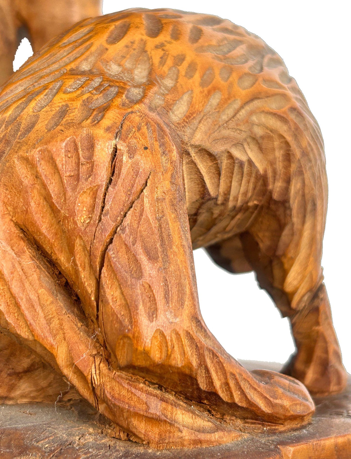 *IMPORTANT* Rare 1930 Wooden Sculpture "Man's Best Friend" By Enrico Glicenstein