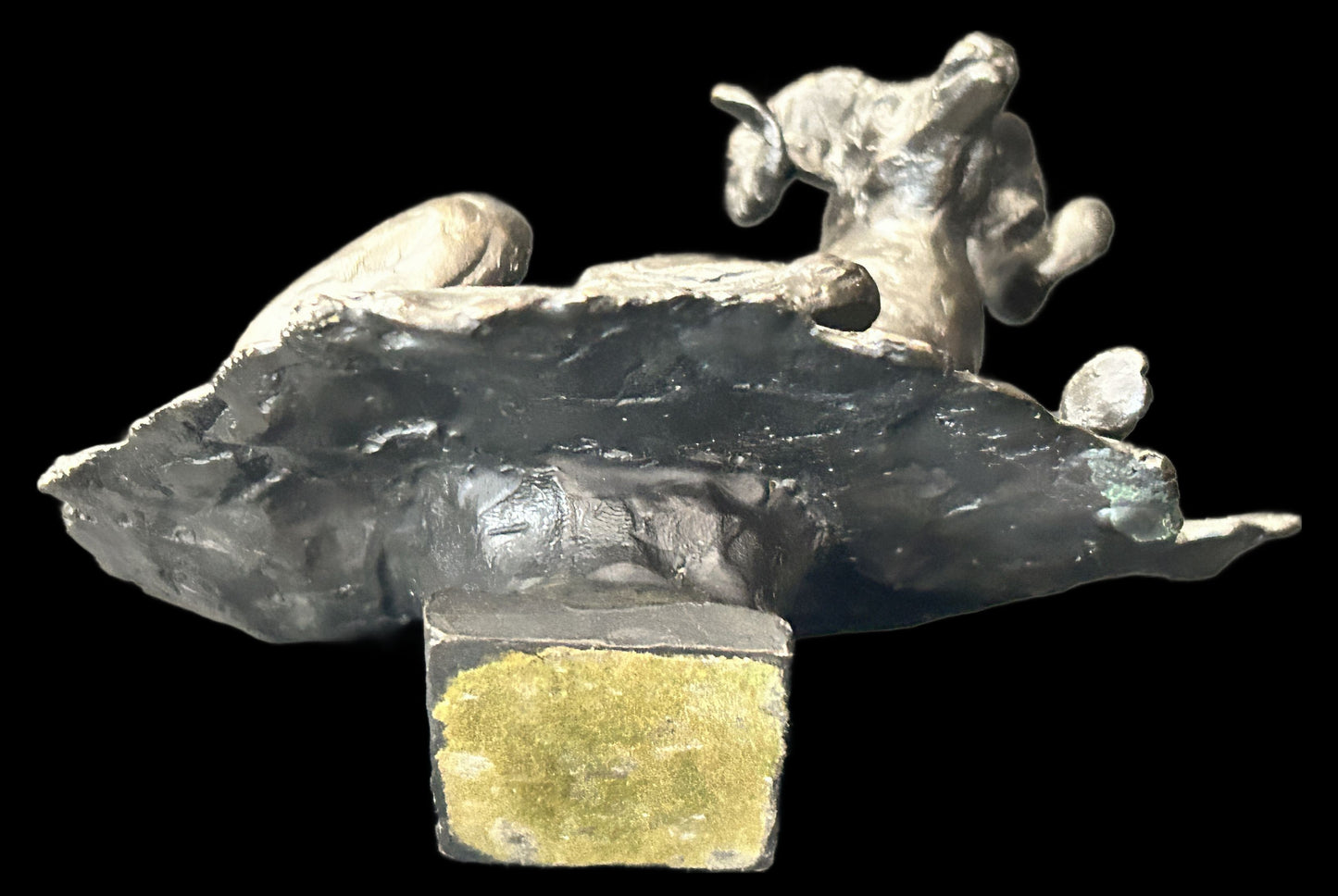 250305-2 1974 Bronzed Big Horn Sheep Sculpture by Gary N Herbert