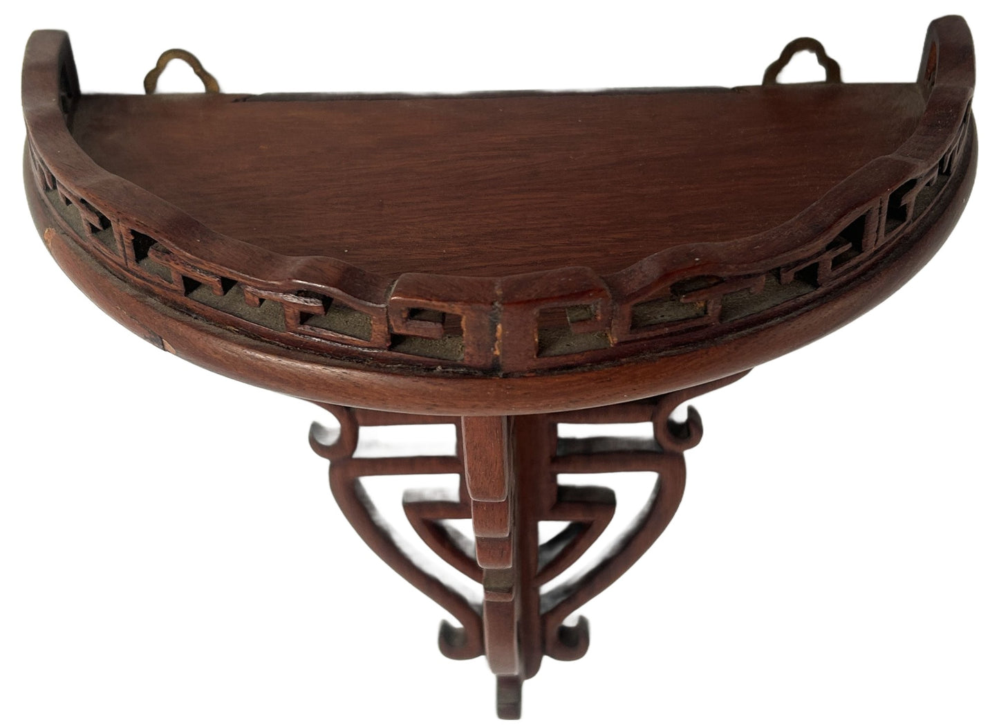 Vintage Carved Chinese Rosewood Wall Sconce Shelf