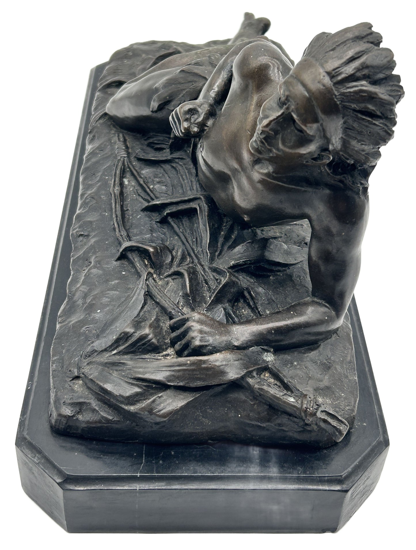 250305-11 Bronze Native American Warrior by Duchoiselle