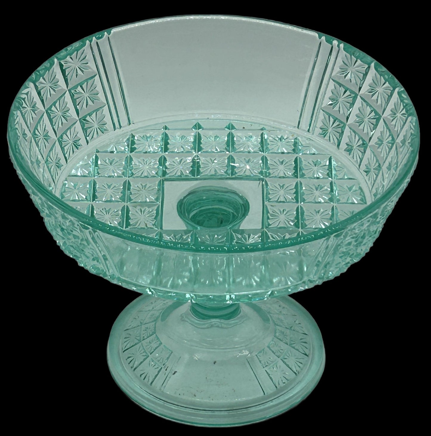260708-9 Rare Turquoise Uranium Compote