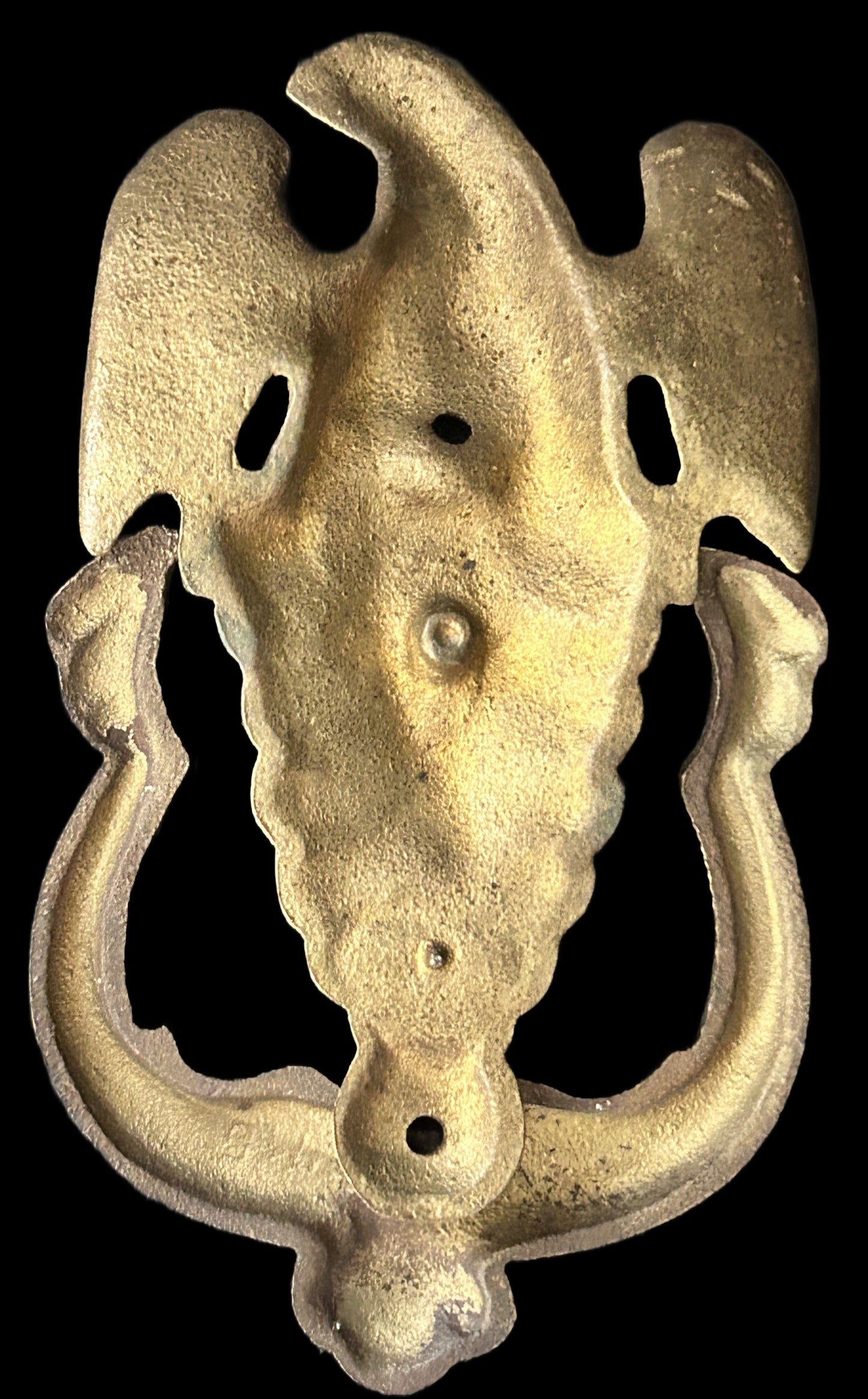 250305-14 Federal Style Brass Eagle Door Knocker