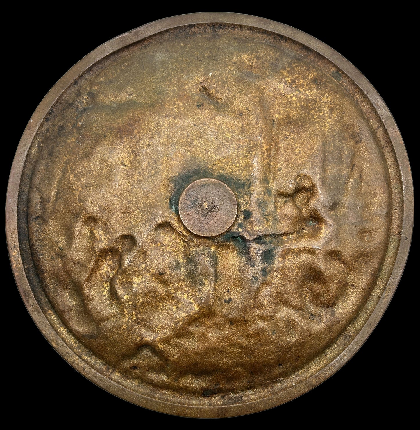 250611-10 Solid Bronze Plaque of Mythological Scene