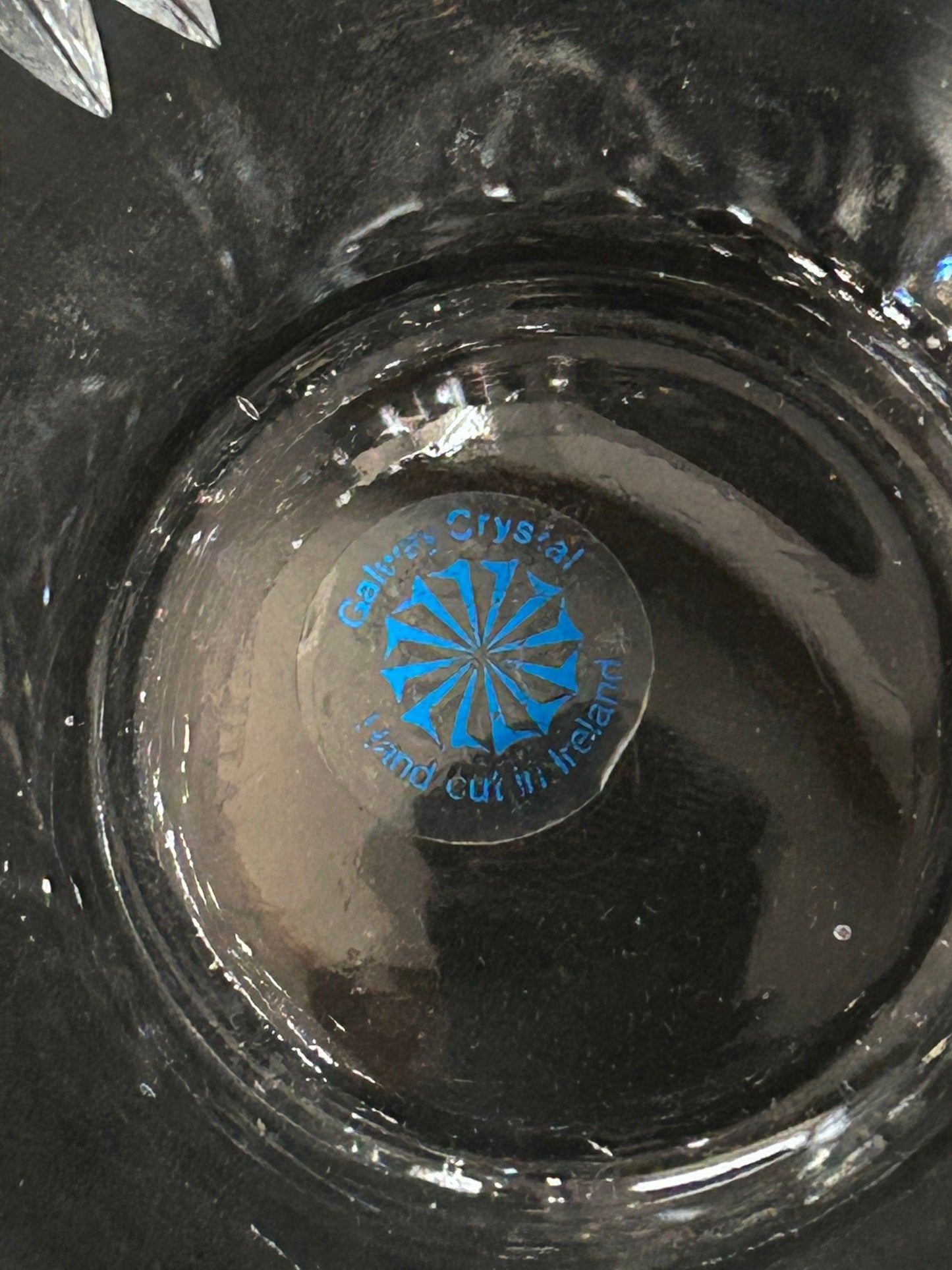 251210-19 Galway Cut Lead Crystal Creamer & Sugar