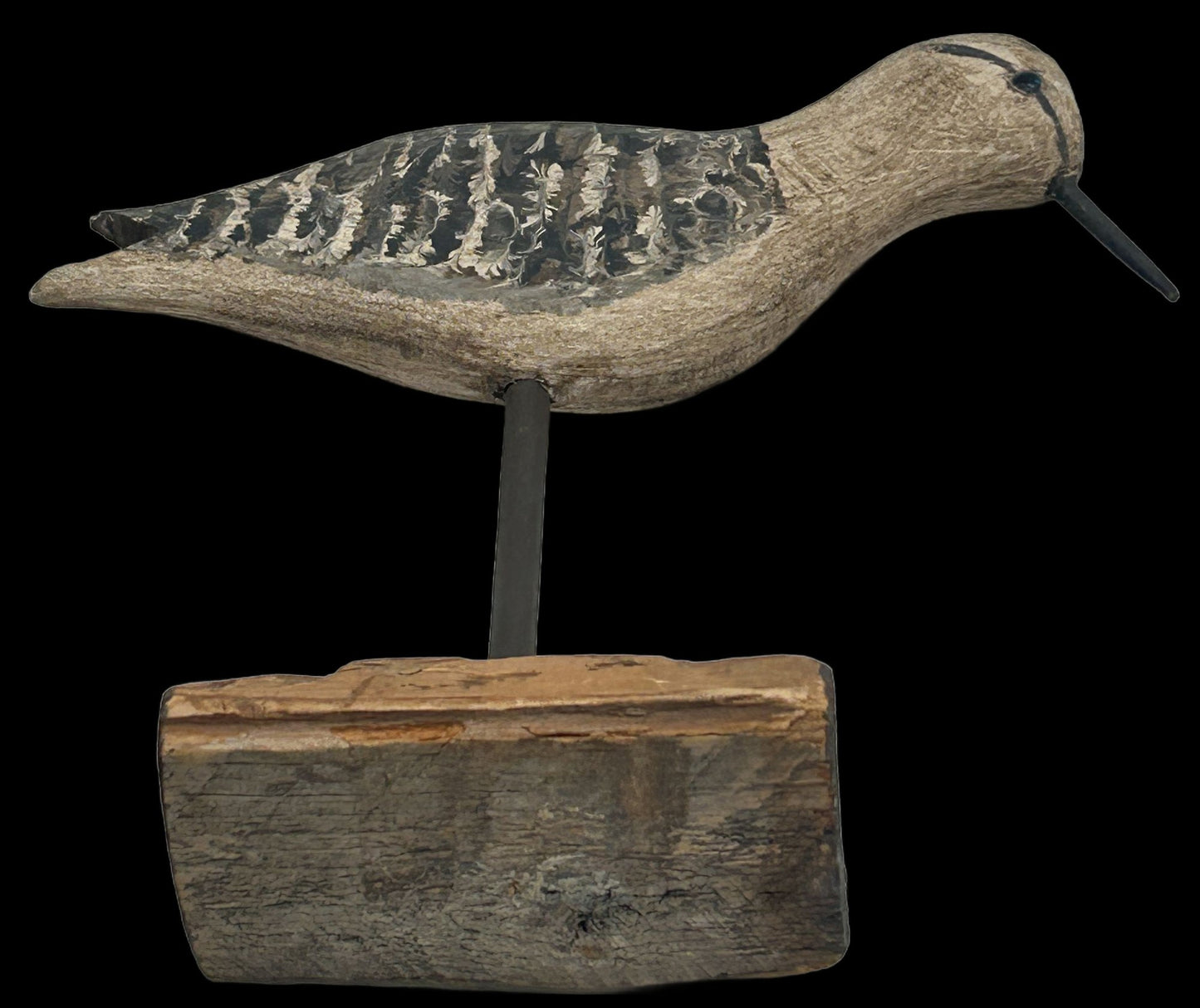 260408-9 Signed Harry Monk Carved Shore Bird