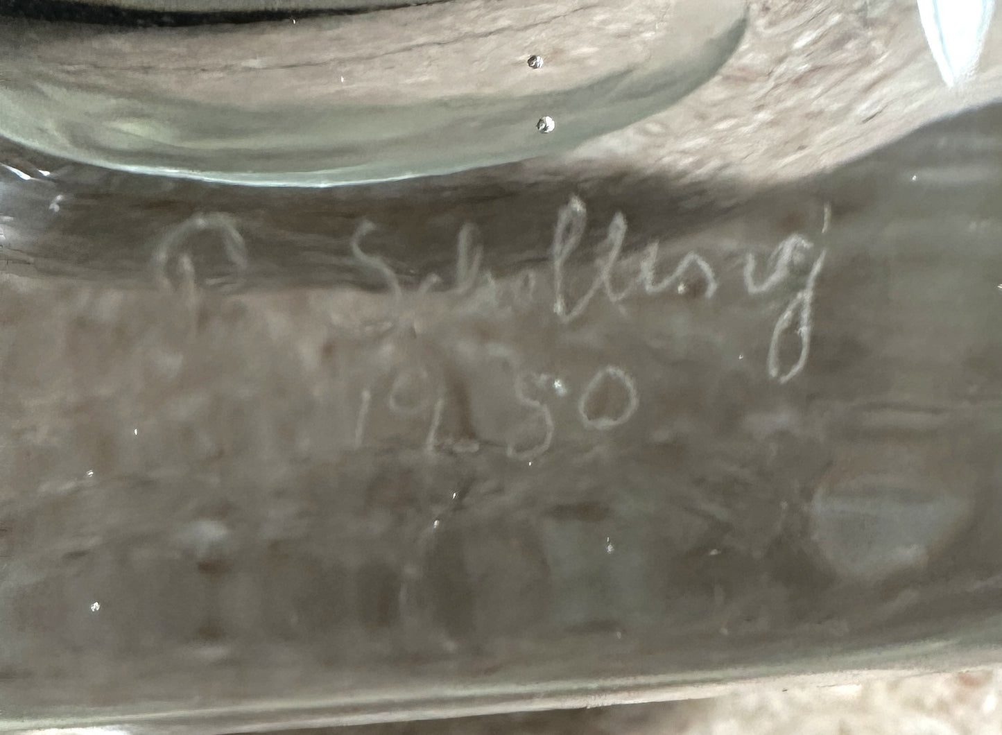 251009-9 Steuben Master Peter Schelling Engraved Vase With Owl