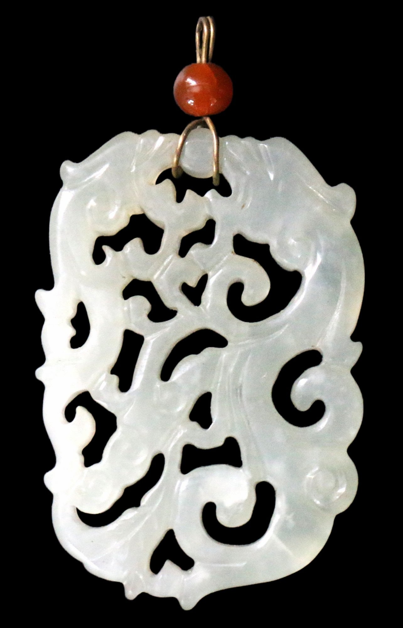 250219-3 White Jade Carved Pendant