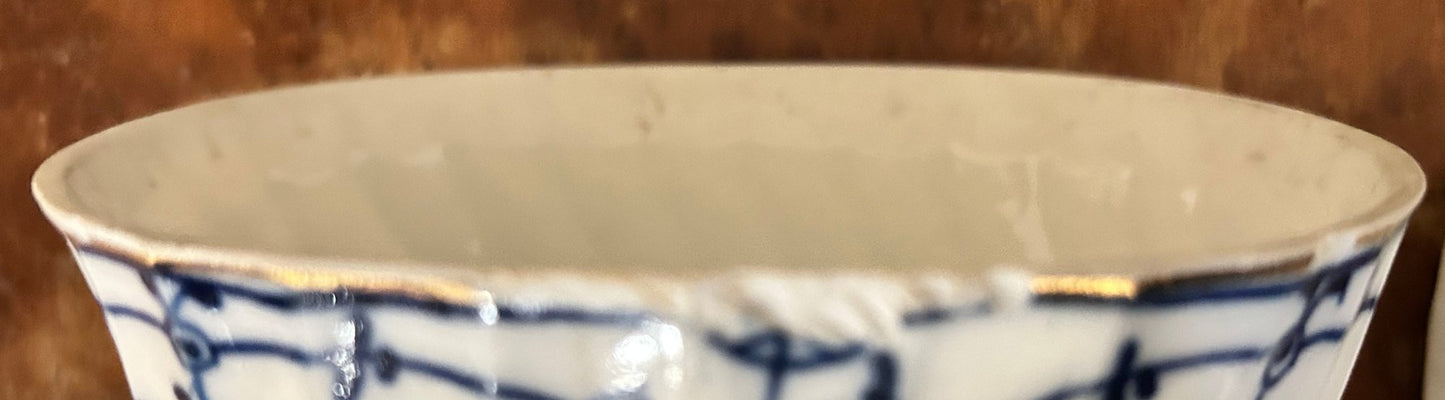 251009-6 Royal Tettea Chateau Blue Covered Cheese or Butter Dish