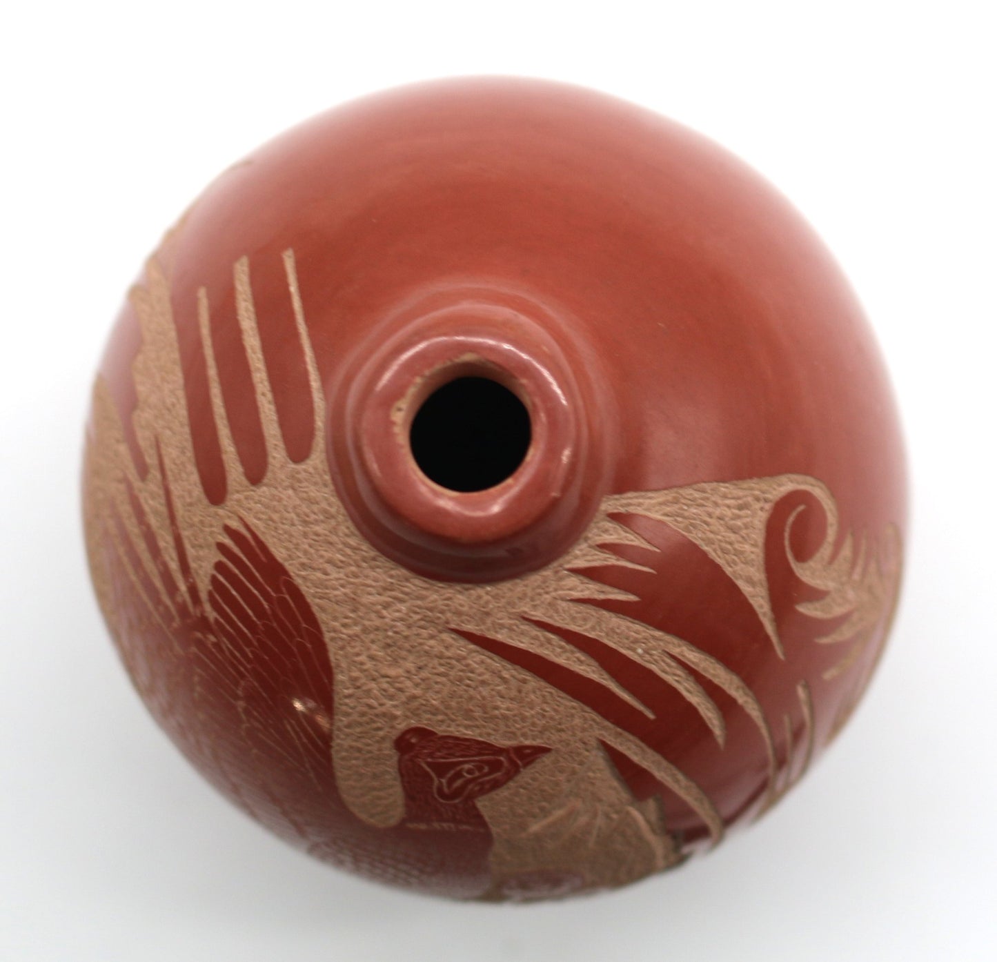 250326-4 Beautifully Carved Seed Pot By Grace Medicine Flower - Award Winning Artist Of The Santa Clara Pueblo