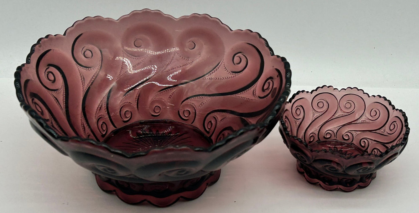 250423-13 7 Pcs Berry Bowl Set EAPG Amethyst