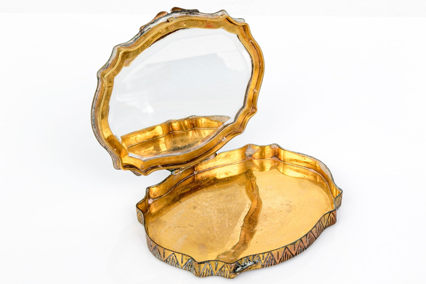 250204-3A Italian 800 Silver Enameled Compact