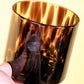 250203-1A Set of 4-Faux Tortoiseshell Rocks Glasses