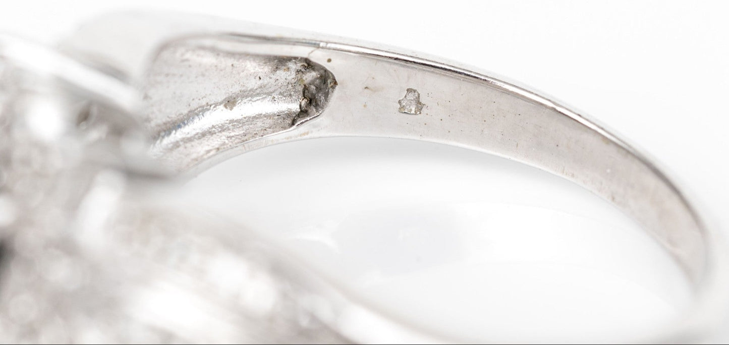SZ 7 14K Onyx & Diamond RIng