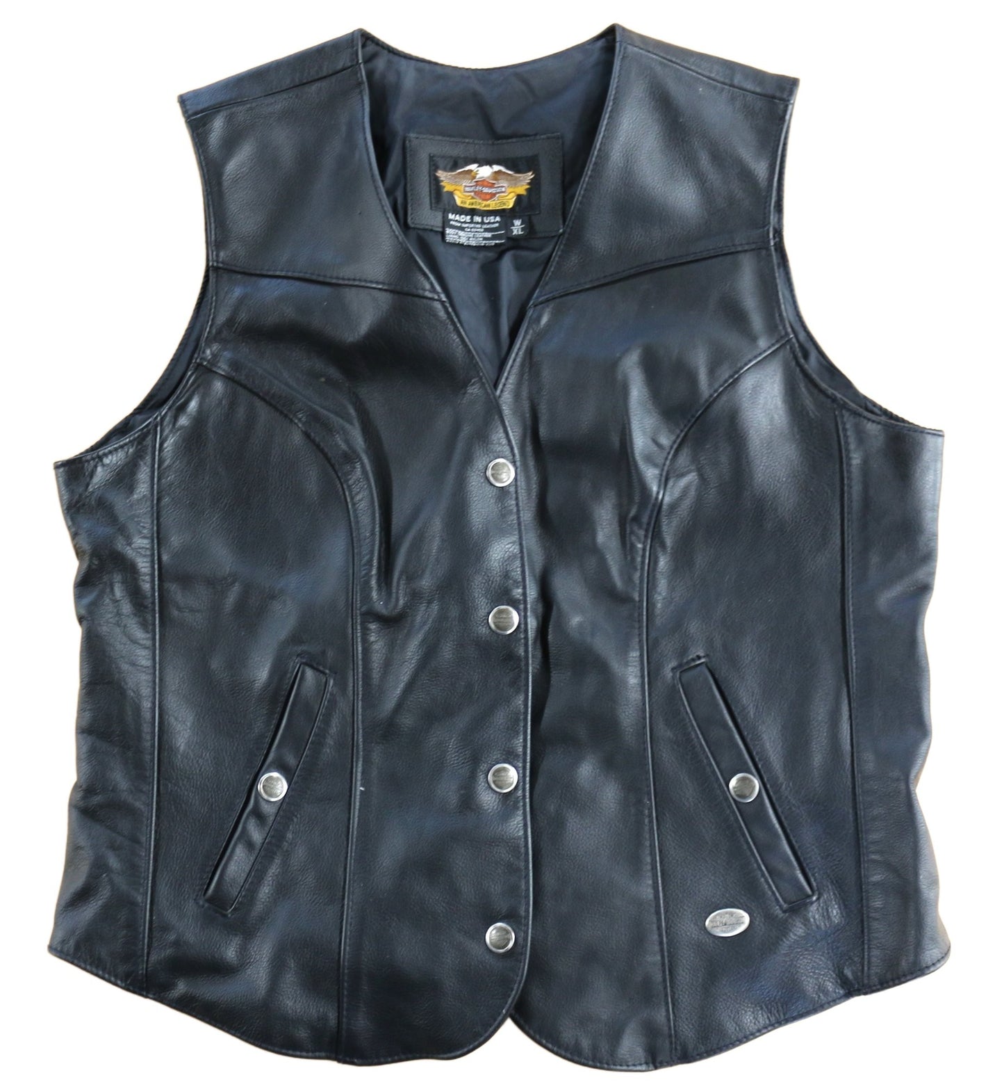 Ladies XL Harley Davidson Leather Vest