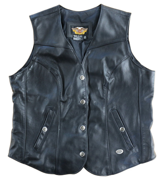 Ladies XL Harley Davidson Leather Vest