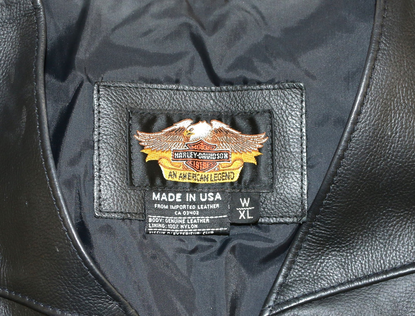 Ladies XL Harley Davidson Leather Vest