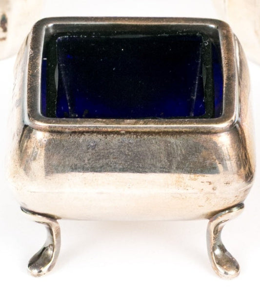 260525-2E Sterling Silver Cobalt Rectangular Salt