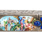 250204-3B Italian 800 Silver Enameled Lipstick Case & Mirror