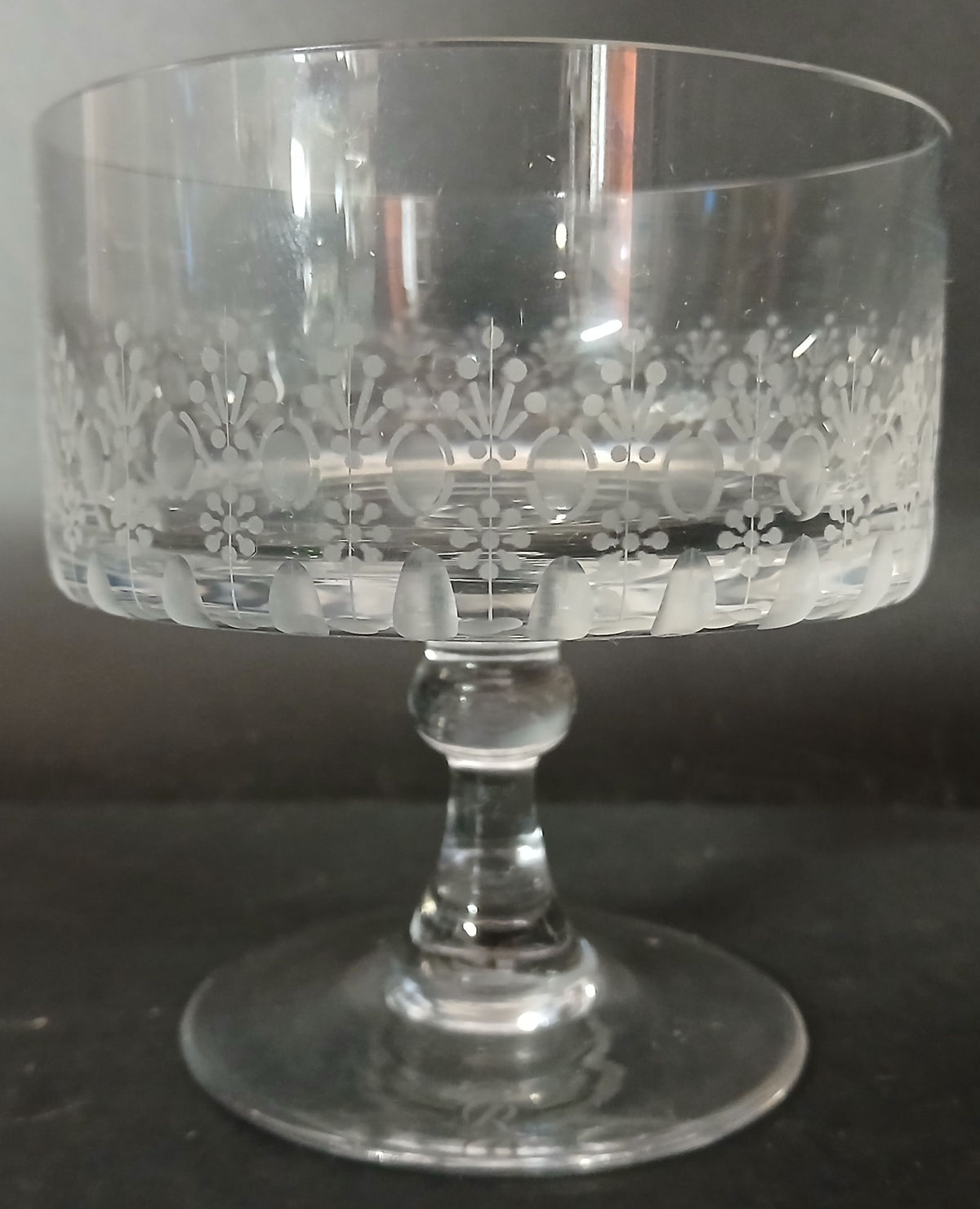 260916-7 8 Pcs Rosenthal Etched Coupes