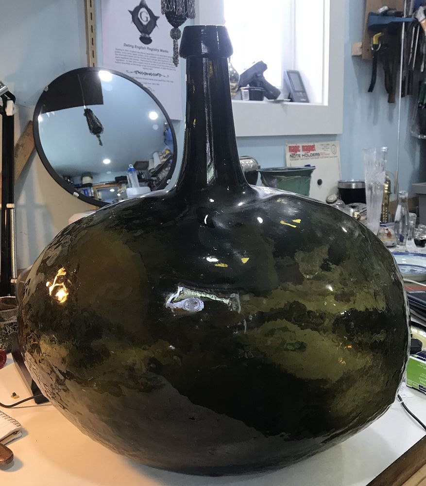 210204-1 Olive Oval Demijohn Bottle