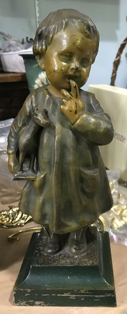 210519-11 Bronze Child Doorstop