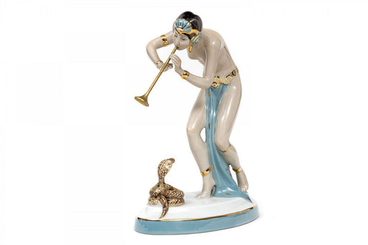 230419-16 Royal Dux Snake Charmer