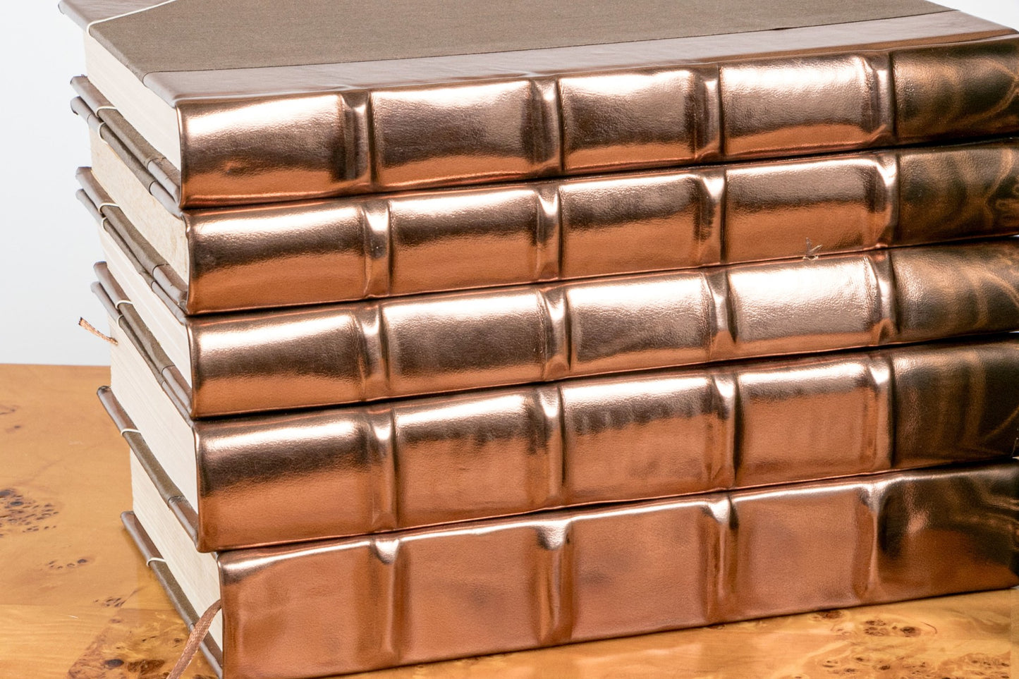 Collection of FIve Copper Bound Books