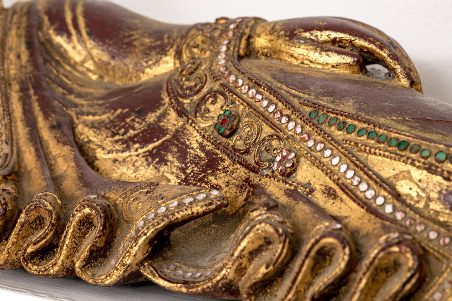 Gilt Wooden Reclining Buddha, Shwethalyaumg Paya