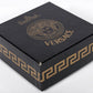 Versace Glass Tabletop Clock In Original Box