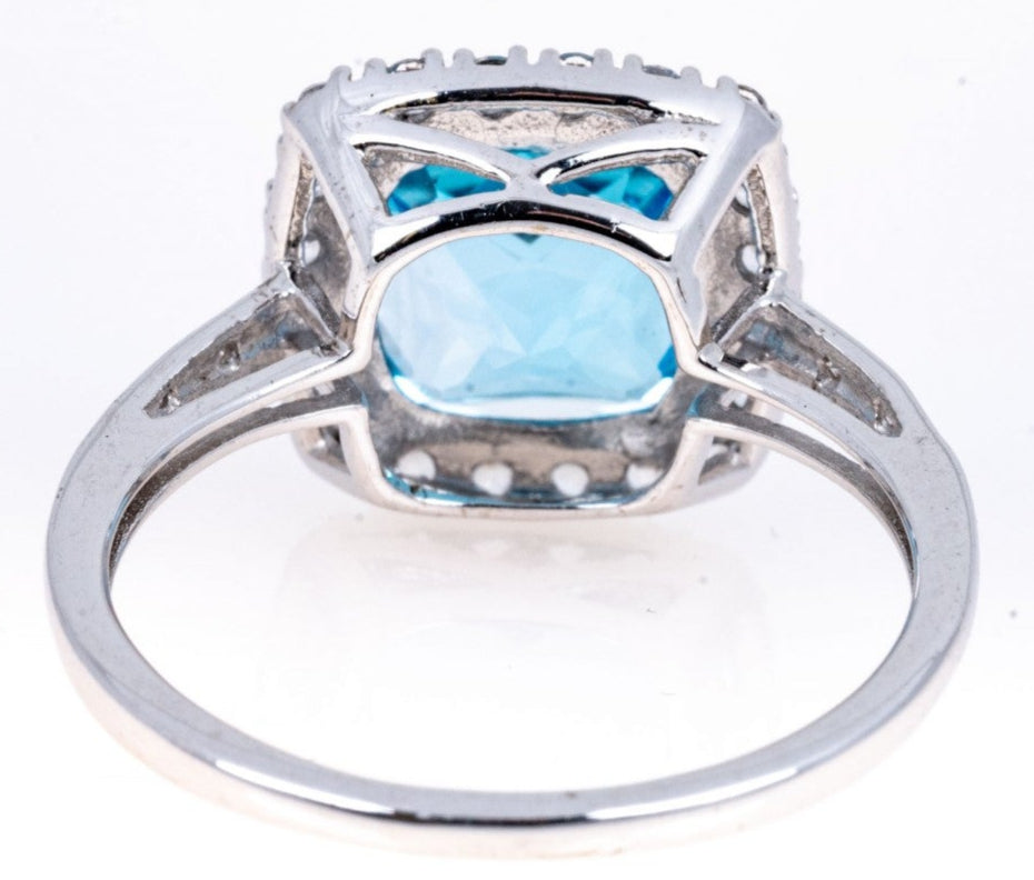 SZ 6 Blue Topaz 10K WG
