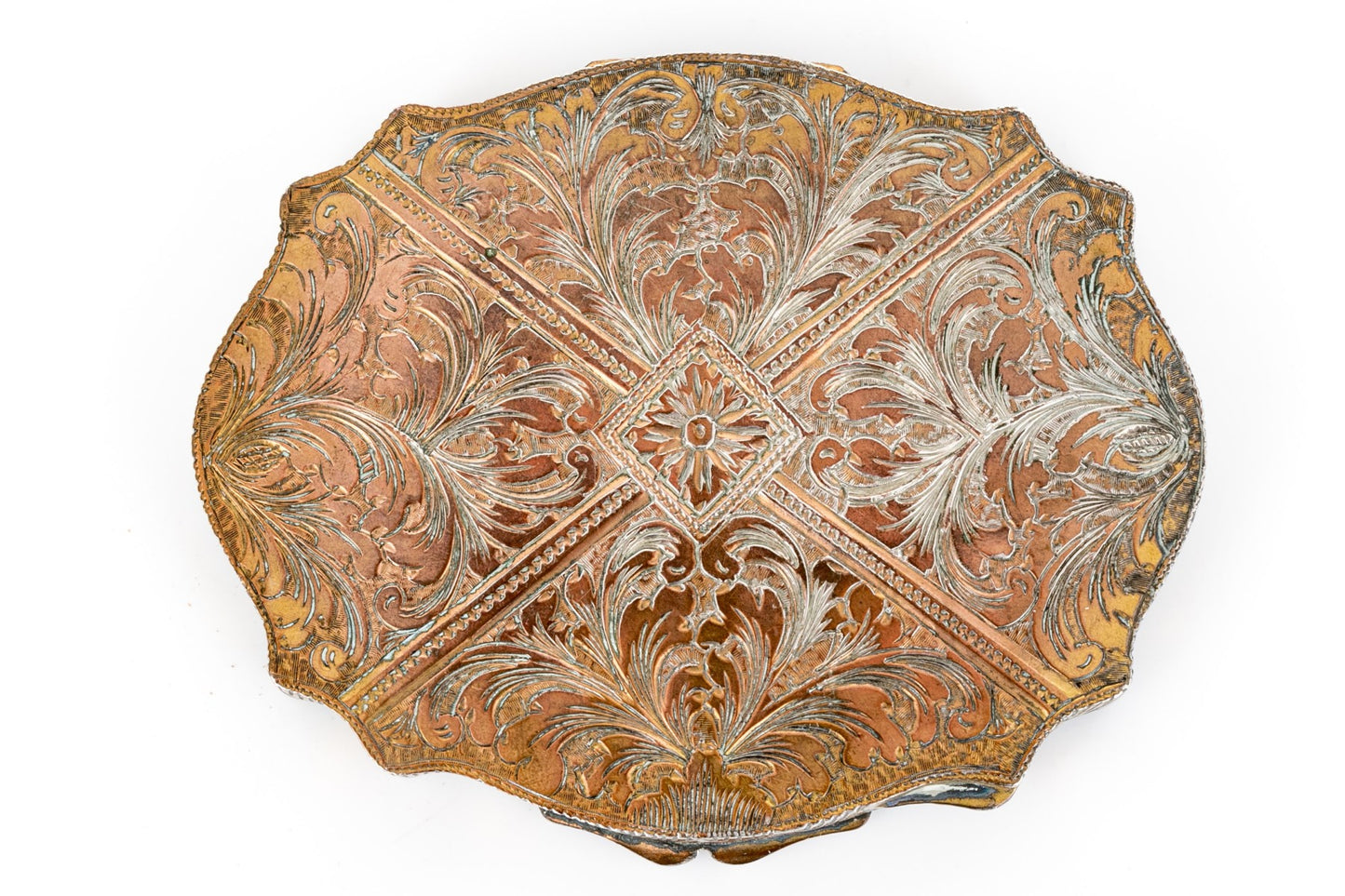 250204-3A Italian 800 Silver Enameled Compact