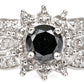SZ 7 14K Onyx & Diamond RIng