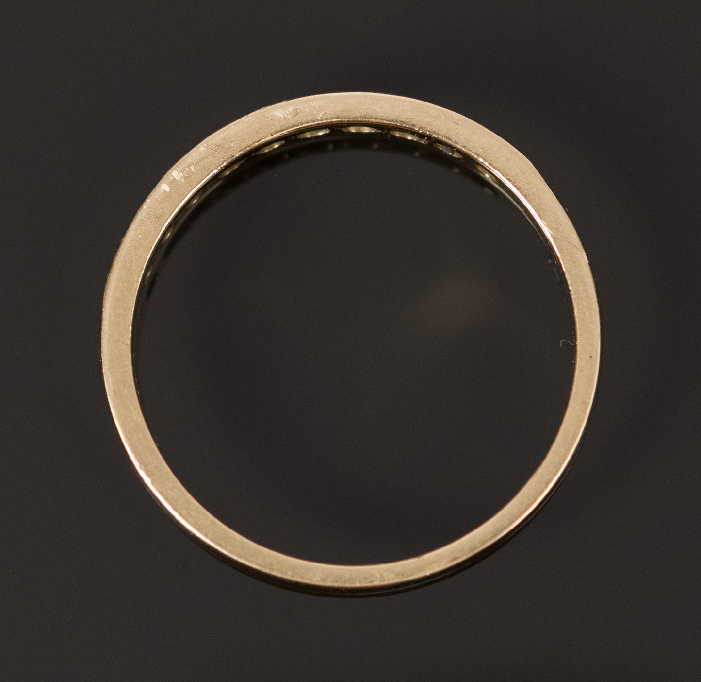 Size 6.75 14k Yellow Gold & Diamond Wedding Band