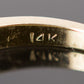 Size 6.75 14k Yellow Gold & Diamond Wedding Band
